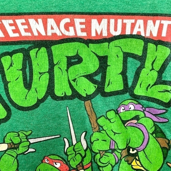 Teenage Mutant Ninja Turtles tshirt Y2k retro cartoon Nickelodeon Michael Angelo - Picture 3 of 8